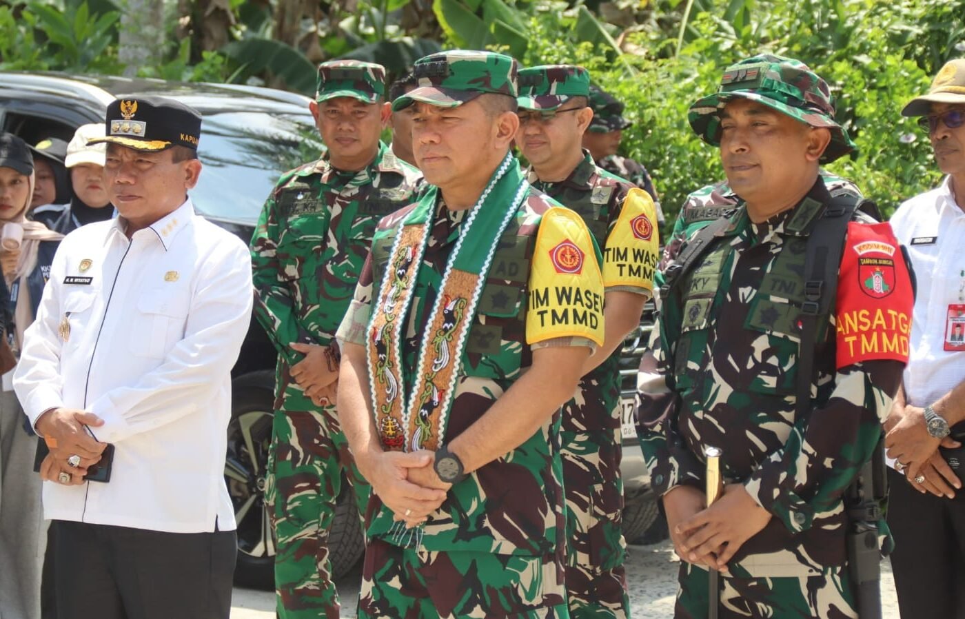 Tim WASEV Evaluasi Progres TMMD Ke-129 Bersama Dandim 1011/Kuala Kapuas