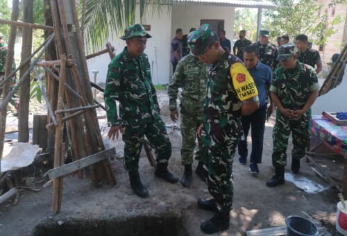 Pengawasan Proyek TMMD ke-129 di Desa Deniang oleh Tim Wasev