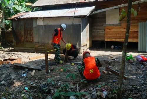Progres Pembangunan Fasilitas MCK di Desa Bandar Raya