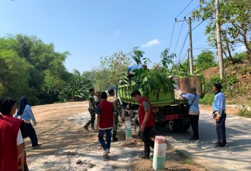Kolaborasi Satgas TMMD dan Warga dalam Penanaman Pohon di Kesongo