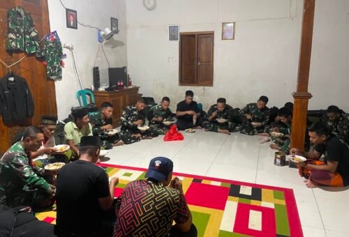 Makan Malam Bersama: Membangun Hubungan Erat Antara Satgas TMMD dan Masyarakat