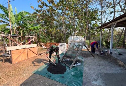 Harmonisasi Kerja Satgas TMMD Ke-129 Kodim 0813/Bojonegoro untuk Ibu Jasmiati