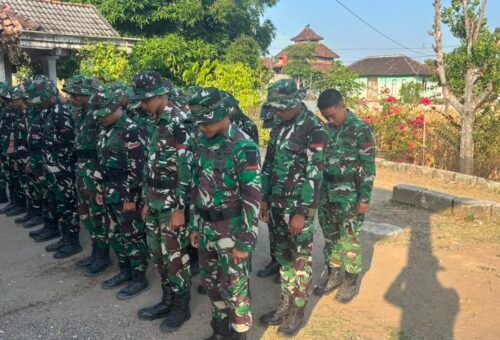 Rapat Pagi Satgas TMMD Ke-129 Kodim 0813/Bojonegoro, Dan SSK Soroti Pentingnya Kerjasama dan Disiplin