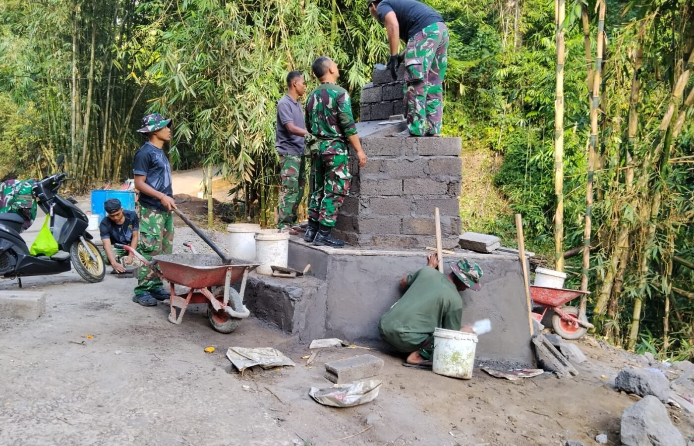 Tugu TMMD Ke-129: Representasi Kerja Sama TNI dan Warga di Bangli
