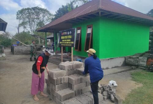Proyek Renovasi Rumah I Wayan Pasta Oleh Satgas TMMD Ke-129 Kodim 1626/Bangli Mendekati Penyelesaian
