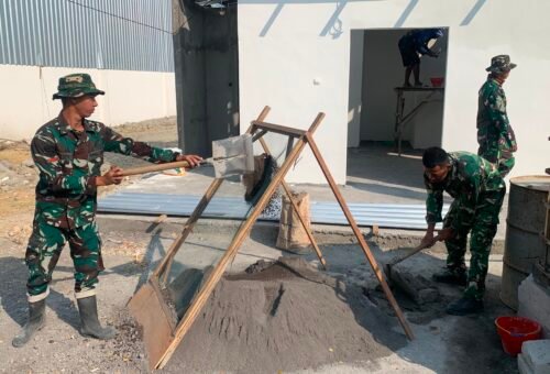 Progres TMMD Ke-129 Kodim 0813/Bojonegoro: Musala dan Toilet di Desa Sembung Sedang Dibangun