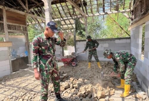 Dedikasi Satgas TMMD Ke-129 dalam Pembangunan RTLH untuk Keluarga Bapak Kardo