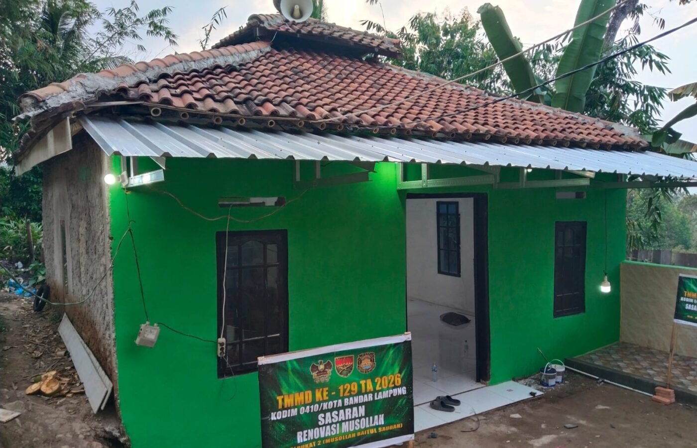 Renovasi Musala di Pinang Jaya Dukung Kualitas Ibadah Warga TMMD Ke-129