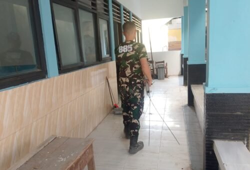 Persiapan Material untuk Rehabilitasi SDN Kesongo 1 oleh Satgas TMMD Ke-129