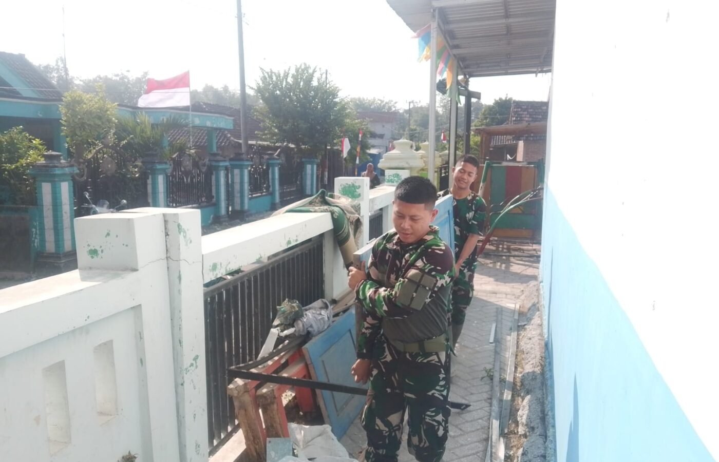 Kesiapan Material Dimulai, Satgas TMMD Kodim 0813/Bojonegoro Percepat Rehabilitasi SDN Kesongo 1