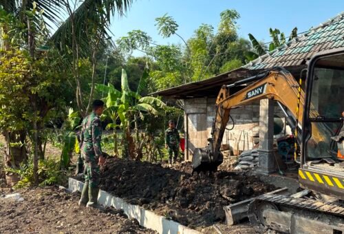Penguatan Infrastruktur Air, Satgas TMMD Ke-129 Kodim 0813/Bojonegoro Fokus di Dusun Krebet