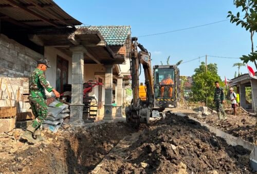 Optimisme Satgas TMMD Kodim 0813/Bojonegoro dalam Pembangunan Drainase di Dusun Krebet