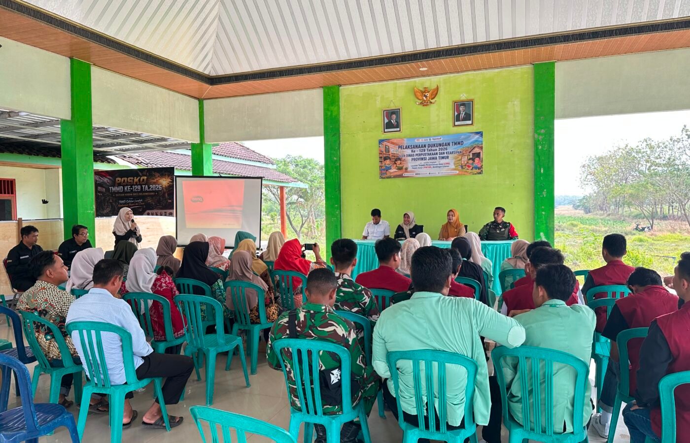 Desa Kesongo: Pusat Pembelajaran Literasi dalam TMMD Ke-129 Kodim 0813/Bojonegoro