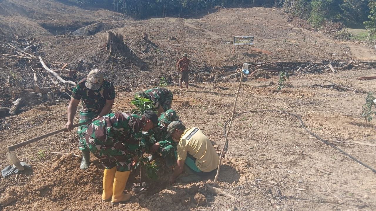 Satgas TMMD ke-129 di Bone: Upaya Tanam Alpukat untuk Lingkungan dan Pangan