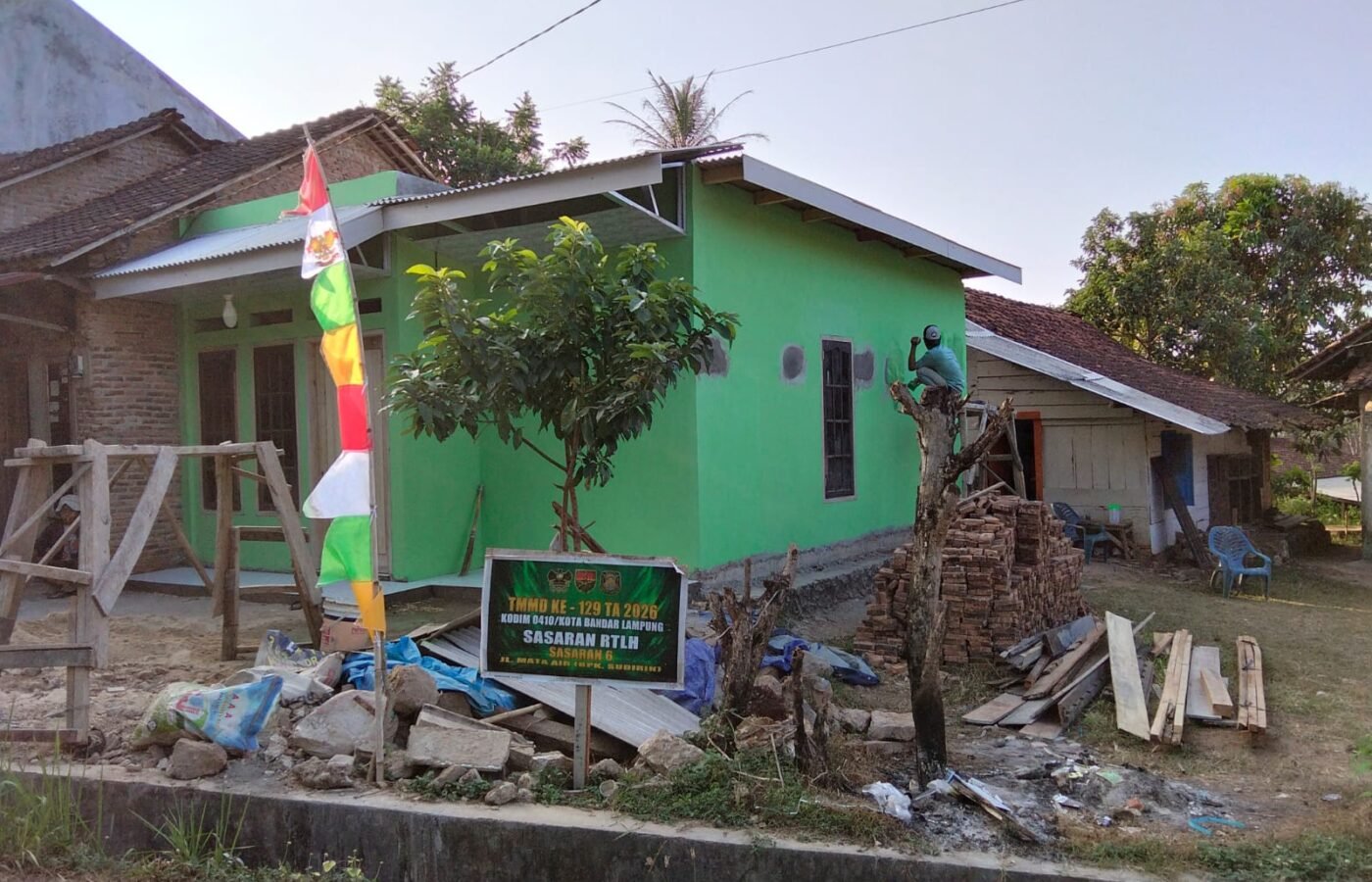 Progres RTLH Bapak Sudirin, Satgas TMMD Pastikan Semua Tahapan Selesai
