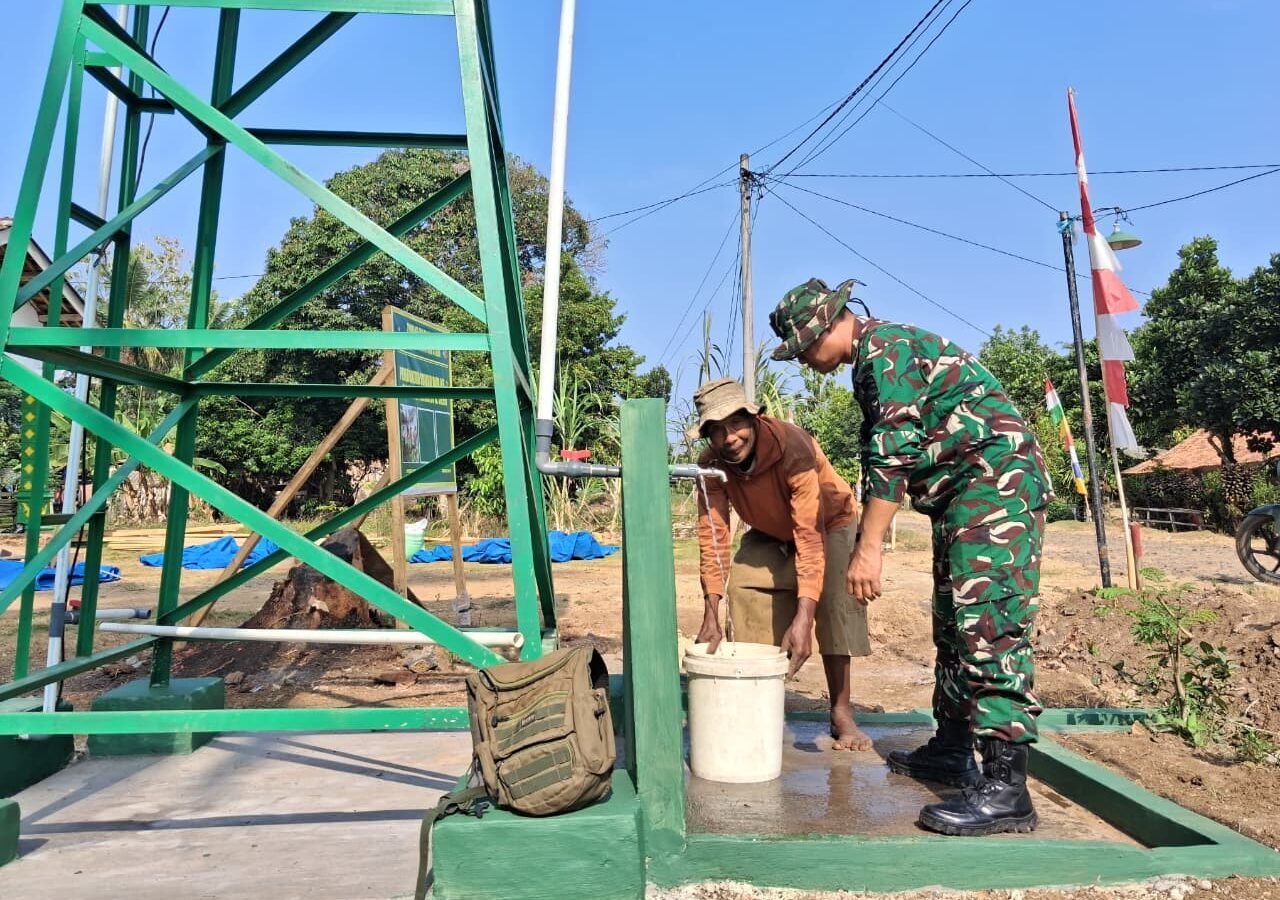 Sumur Bor Program TMMD Jadi Sumber Harapan Warga di Musim Kemarau