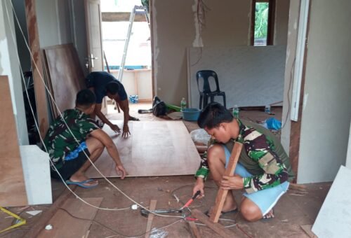 Sinergi TNI dan Masyarakat di Liang Bunyu Mewujudkan TMMD Hampir Rampung
