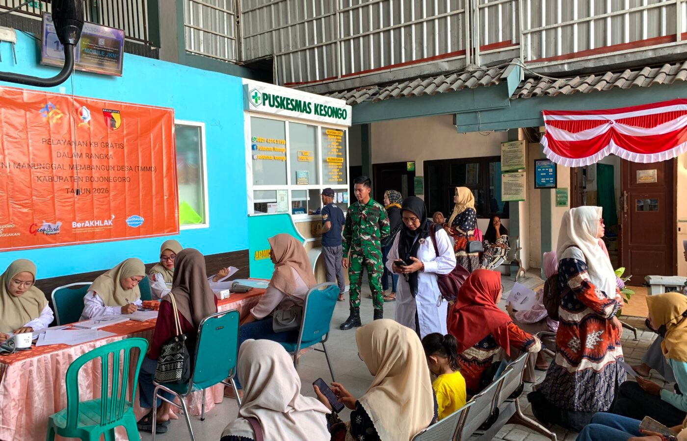TMMD Ke-129 Berikan Layanan KB di Puskesmas Kesongo untuk Masyarakat
