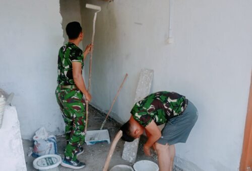 Progres Pembangunan Rumah Pak Ardiansyah oleh Satgas TMMD 129 Kodim 0413/Bangka