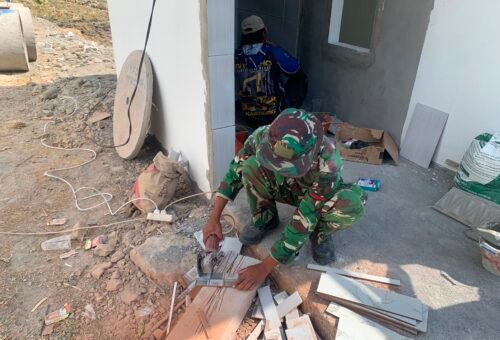 Sinergi Satgas TMMD Kodim 0813/Bojonegoro Mempercepat Pembangunan Fasilitas Umum di Desa Kesongo