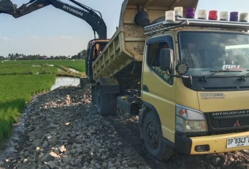 Kinerja Optimal TMMD Ke-129, Truk dan Excavator Bantu Penyelesaian Proyek Jalan Tani