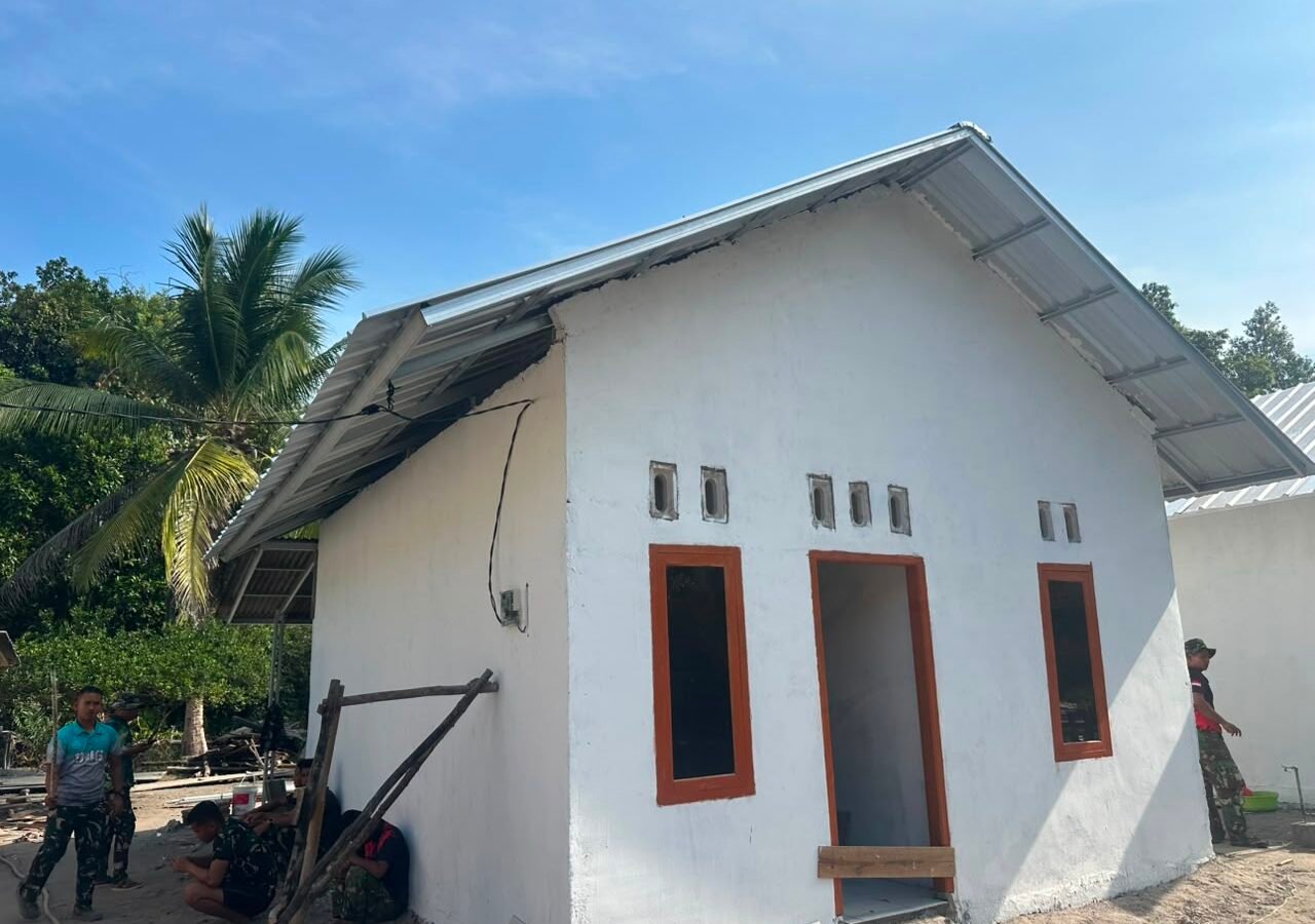 Proyek Pembangunan Rumah Ibu Rodiah Menuju Penyelesaian di Bangka
