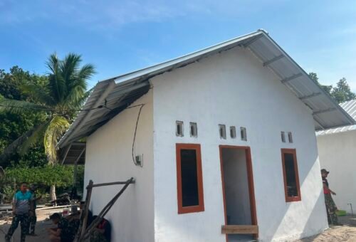 Proyek Pembangunan Rumah Ibu Rodiah Menuju Penyelesaian di Bangka