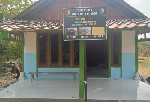 Usaha Bersama Satgas TMMD Kodim 0813/Bojonegoro dalam Pembangunan RTLH Bapak Kasiman