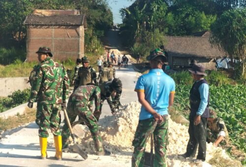 Pembangunan Infrastruktur Desa Dipercepat oleh Satgas TMMD Kodim 0813/Bojonegoro