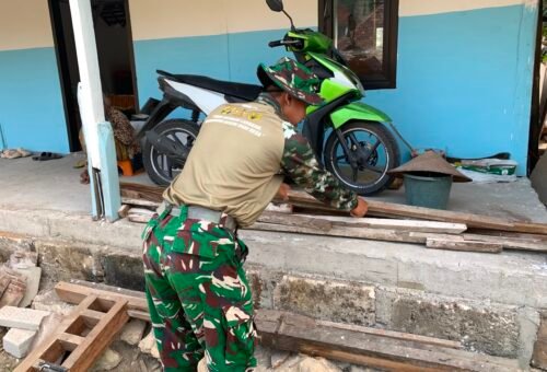 Upaya Satgas TMMD Kodim 0813/Bojonegoro dalam Menjaga Kebersihan Area Kerja