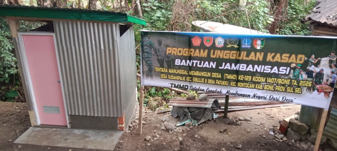 Progres MCK Titik 3 TMMD Ke-129 Kodim 1407/Bone di Dusun Pattuku