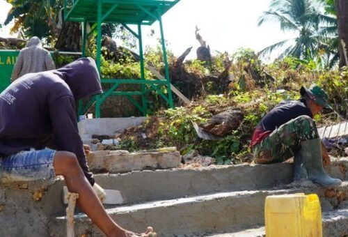 Proyek Pembangunan Fasilitas Manunggal Air Bersih di Masjid Desa Polewali Dalam Proses Penyelesaian