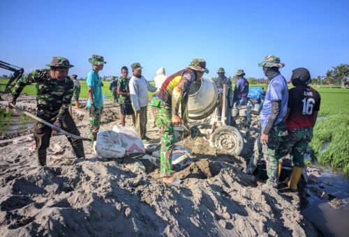 Akselerasi Dalam Pembangunan, Satgas TMMD Ke-129 Kodim 1404/Pinrang Selesaikan Jalan Tani