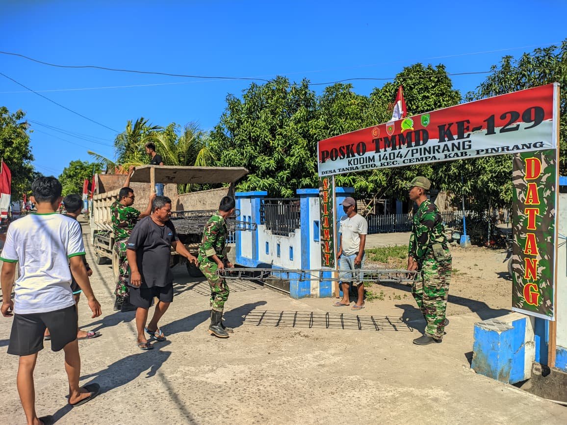 Sinergi Antara TNI dan Warga di TMMD Ke-129 Kodim 1404/Pinrang