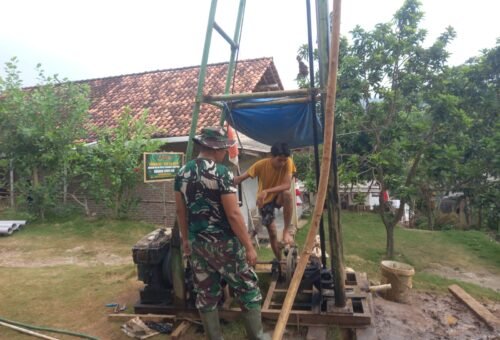 Keberadaan Sumur Bor dalam TMMD Ke-129 Mewujudkan Harapan Baru bagi Warga Pinang Jaya