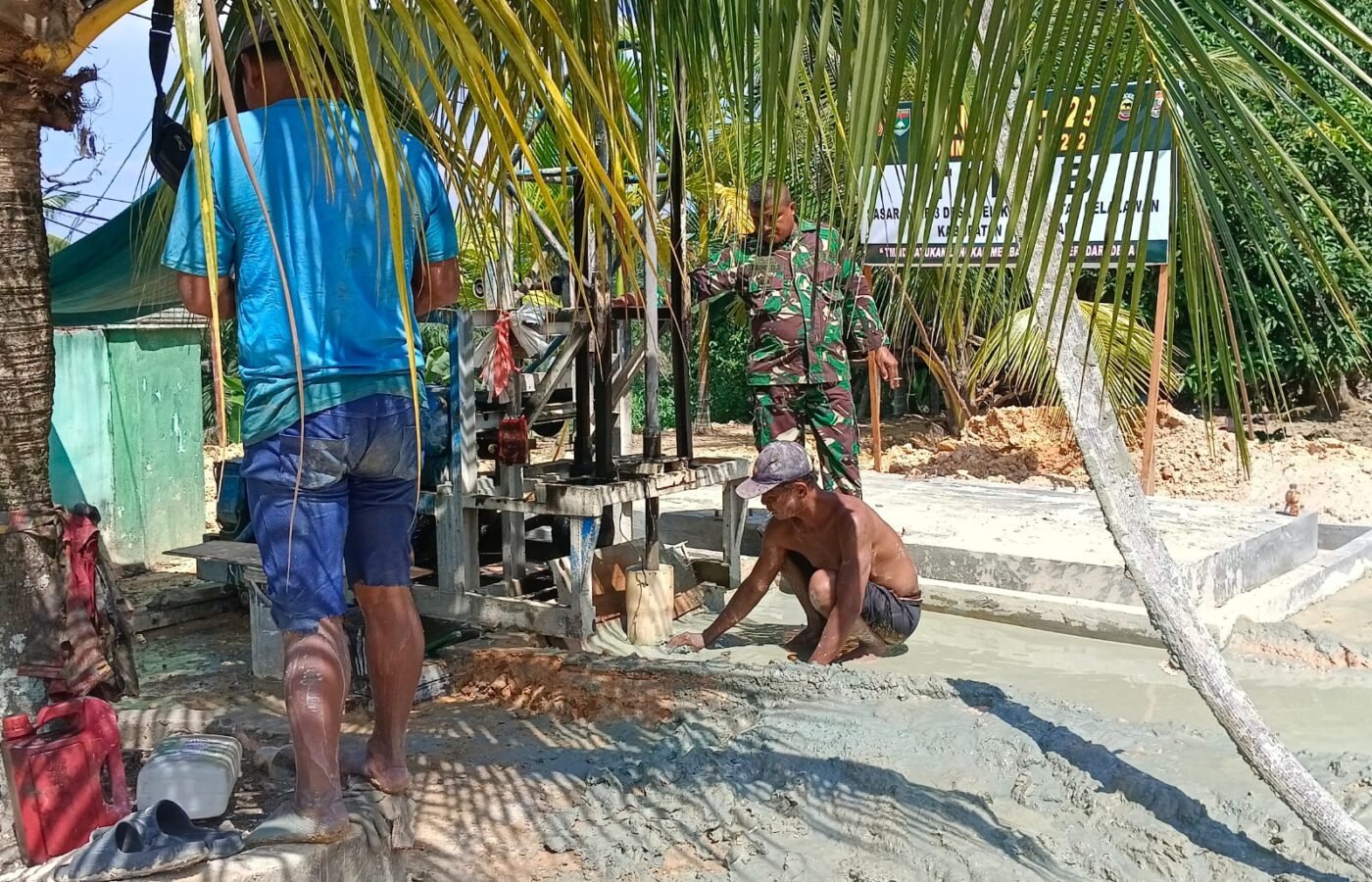 Pembangunan Sumur Bor TMMD ke-129 Kodim 0313/KPR di Wilayah Desa Delik Tembus 42 Meter