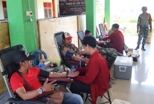 TMMD 129 Bojonegoro: Membangun Kepedulian Sosial Melalui Donor Darah