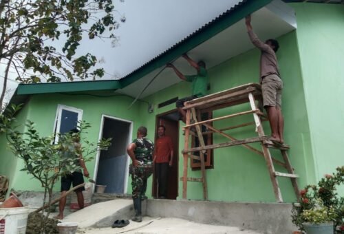 TMMD 129 Kodim 0410/KBL: TNI Bantu Warga Pinang Jaya Miliki Rumah Layak