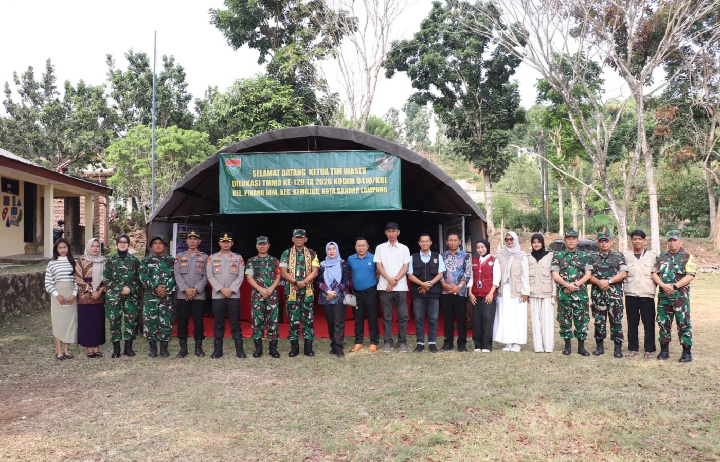 Kunjungan Tim Pengawasan TNI ke TMMD ke-129 Kodim 0410/KBL, Pastikan Program Manfaat bagi Masyarakat