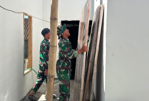 Proses Renovasi Rutilahu TMMD 129 Bojonegoro Menuju Penyelesaian Akhir