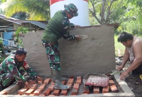 Semangat Kebersamaan dalam TMMD 129 Kodim 0911/Nunukan Rayakan Hari Kemerdekaan di Desa Liang Bunyu