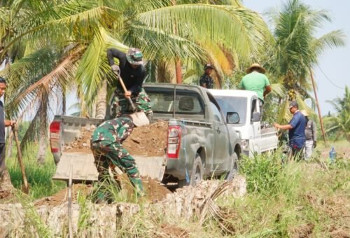 Pembangunan Jalan di Desa Bandar Raya Dikebut oleh Satgas TMMD