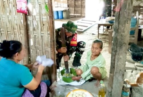 Kebersamaan di Dapur: Peran Babinsa dalam Program TMMD 129 Bojonegoro