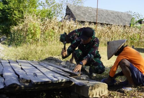 Satgas TMMD 129 Bojonegoro: Gotong Royong Membangun Jembatan Warga Kesongo