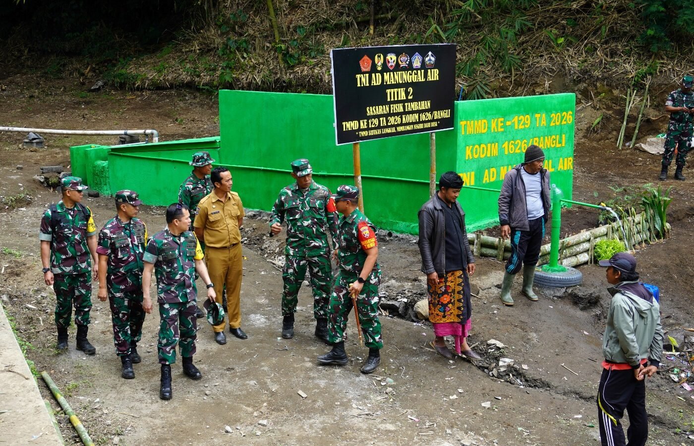 Penilaian Program TNI Manunggal Air oleh Tim Wasev di Bangli