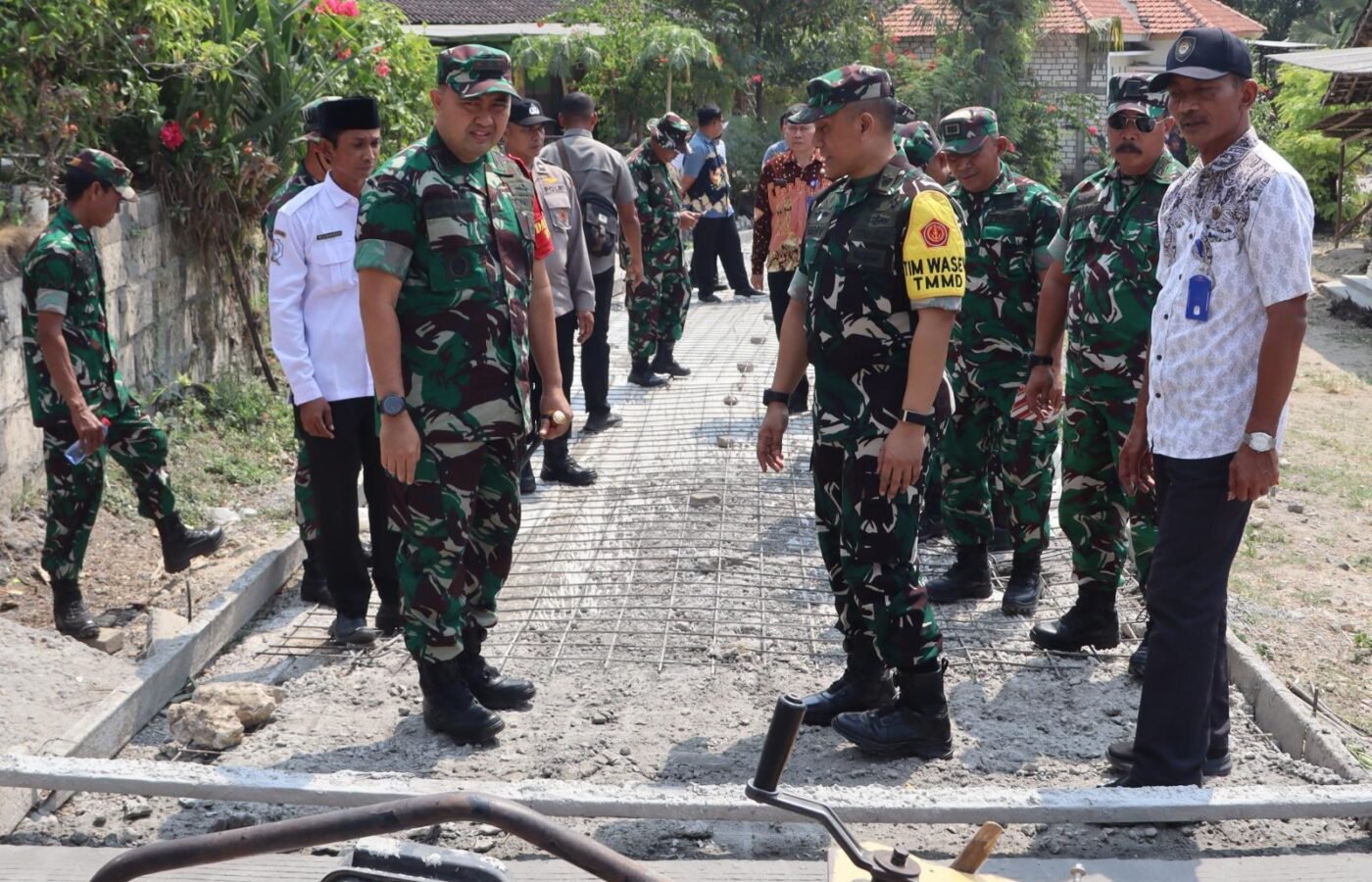 Kunjungan Tim Wasev Ster TNI, TMMD 129 di Kesongo Bojonegoro Dapat Apresiasi