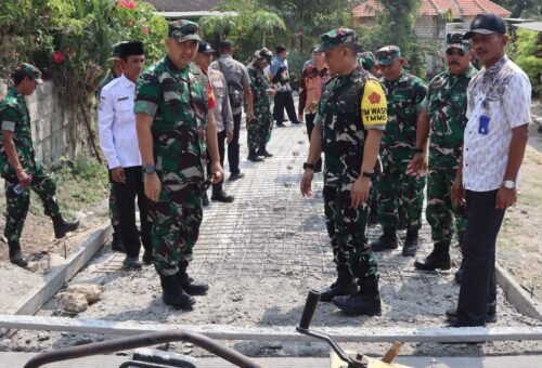Kunjungan Tim Wasev Ster TNI, TMMD 129 di Kesongo Bojonegoro Dapat Apresiasi