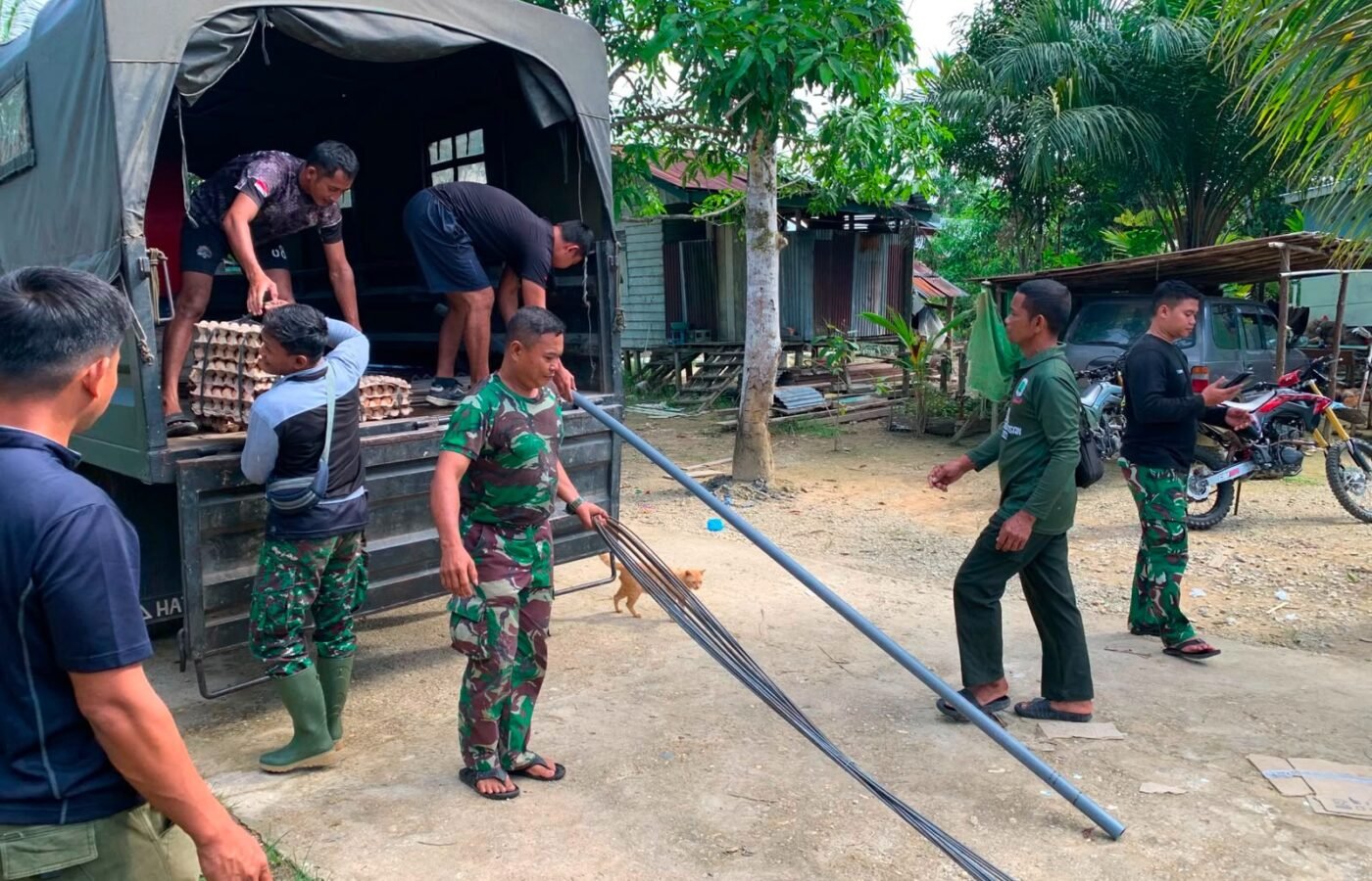 Semangat Kolaborasi Satgas TMMD dalam Pembangunan Desa Belatung di Medan Sulit