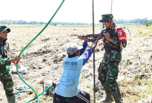 Sumur Bor untuk Masa Depan: Upaya TMMD 129 Kodim Bojonegoro di Desa Kesongo