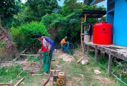 Pembangunan Sumur Bor Menuju Penyelesaian, Dukung Ketersediaan Air Bersih di SMPN 4 Satap Embaloh Hilir